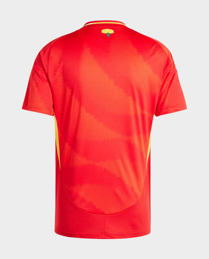 2024-25 Spain player version jersey in vibrant red with unique design elements on the back