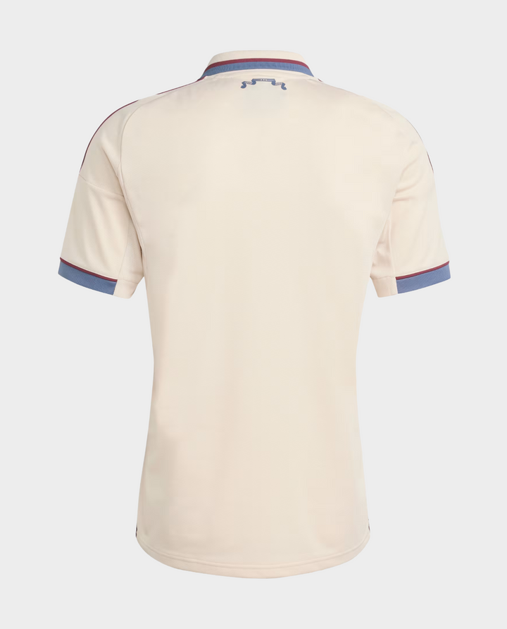 Ajax Third Jersey 2025-26 in cream color with contrasting collar and sleeve details from Striker Store