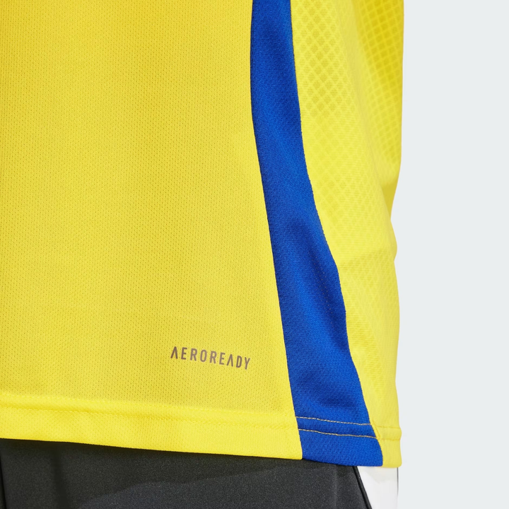 Al Nassr fan jersey 2024 in yellow and blue with Aeroready technology for comfort