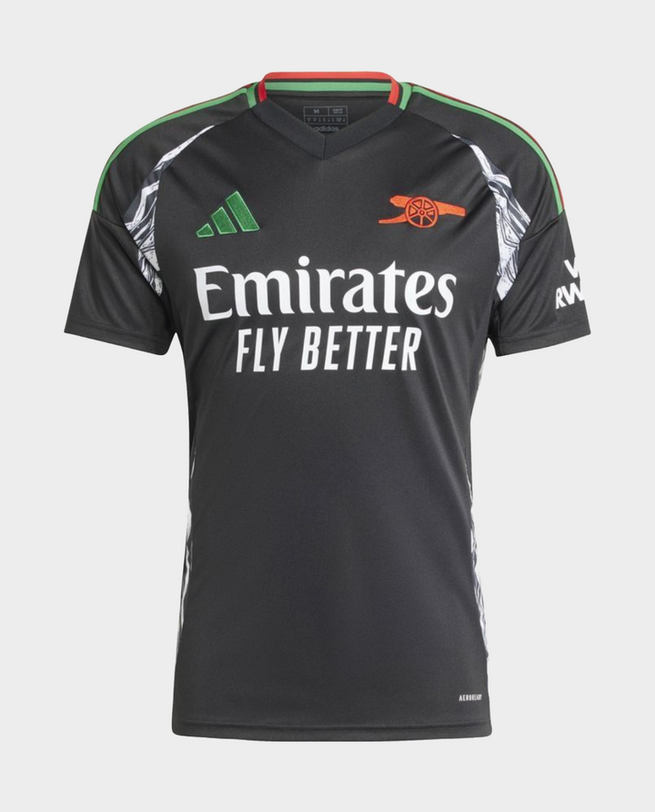 Striker Store Fan version Arsenal jersey in black with green and red accents and club logo