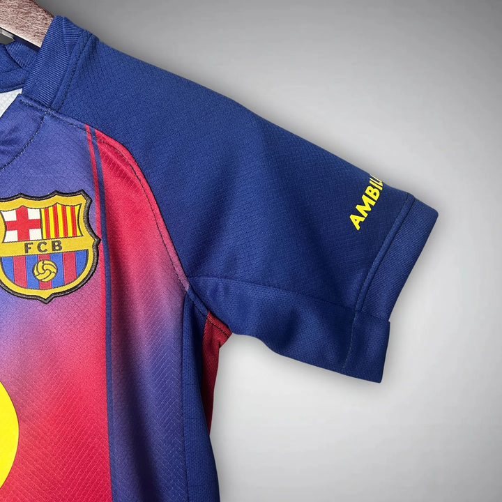 Barcelona Home Jersey 2025-26 featuring the iconic club crest and bold colors for fans