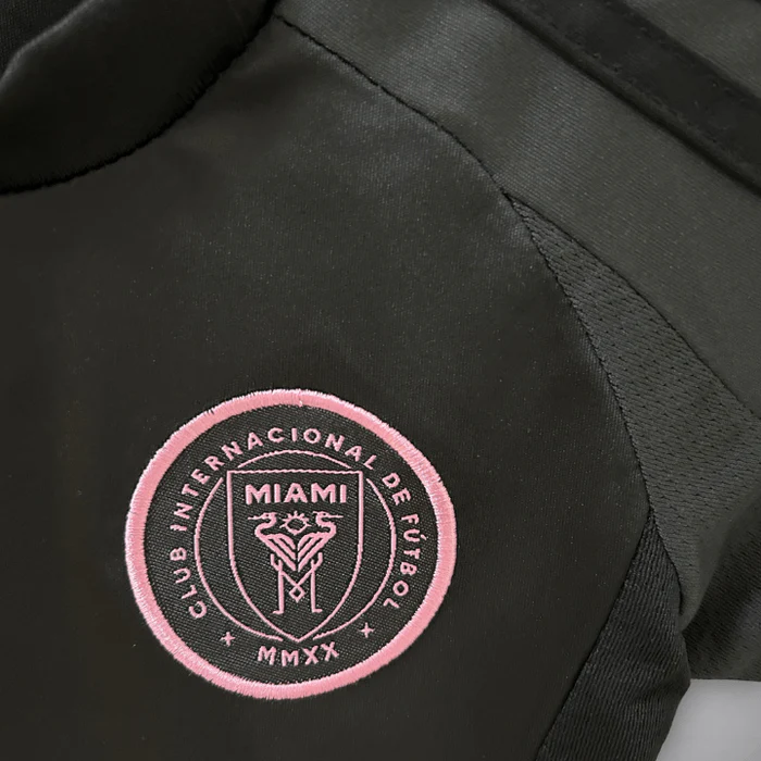 Kids Inter Miami Away Kit 2025-26 featuring the team logo and stylish black design