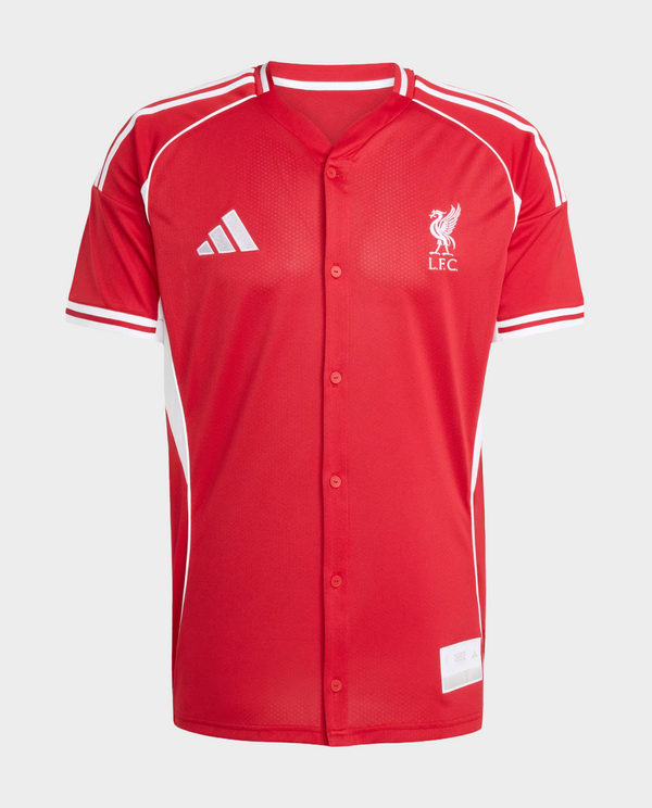 Striker Store Liverpool US pack shirt 2025-26 in red with white accents and LFC logo