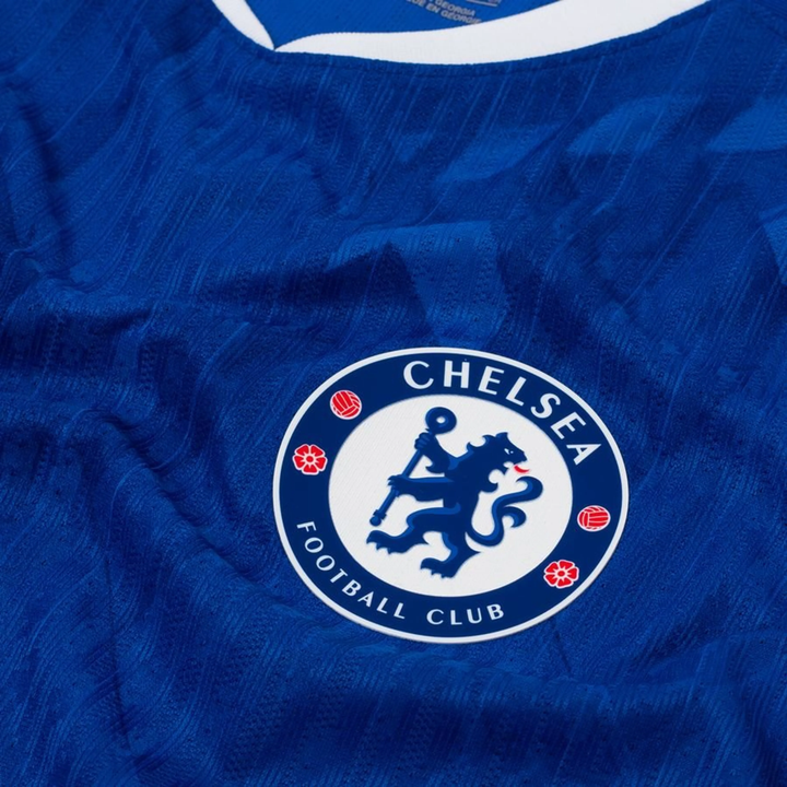 Chelsea home jersey 2025-26 featuring the iconic club logo on a blue fabric