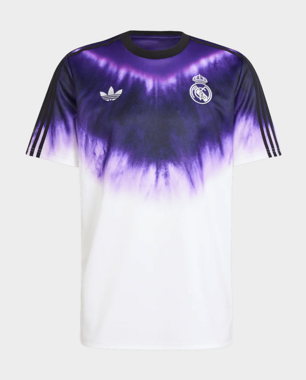 Real Madrid 2024 Player Jersey in Purple Tie-Dye with Adidas Logo for Fans