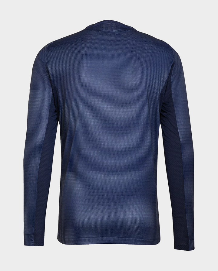 Real Madrid full sleeves player version jersey in navy blue for fans and athletes