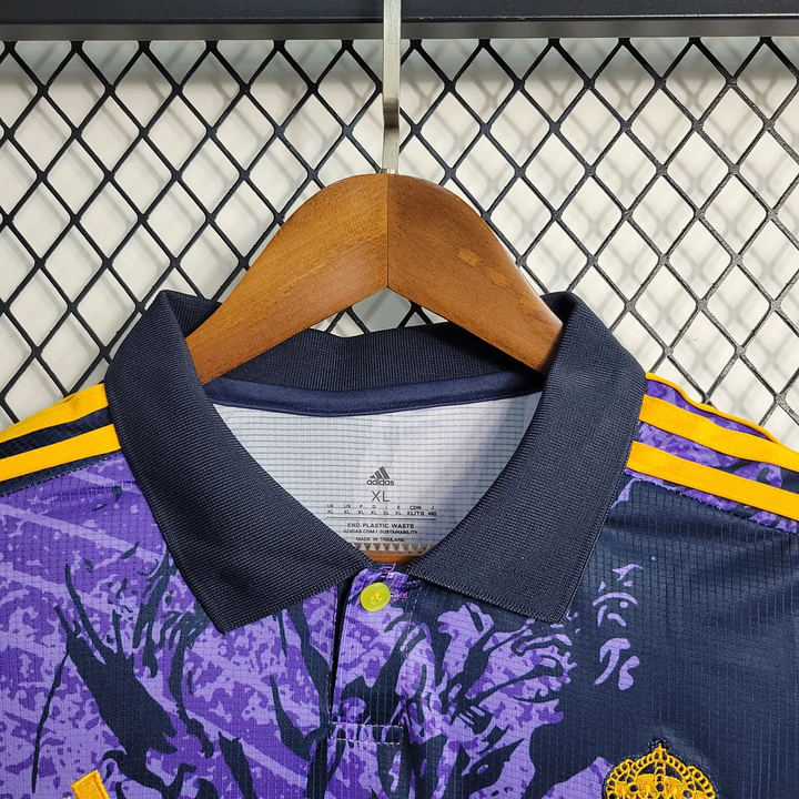 Striker Store Real Madrid player version jersey in purple with iconic crest and unique design details