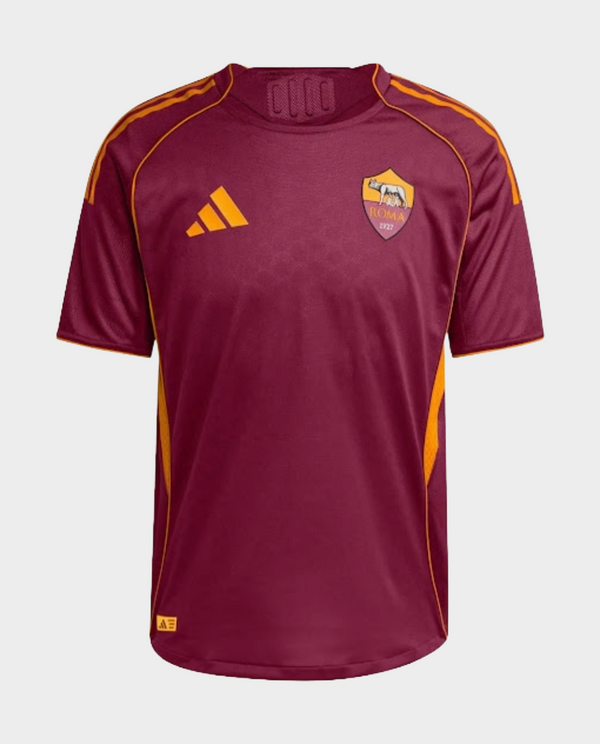Striker Store Roma home jersey 2025-26 player version in maroon with signature team details